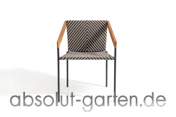 Diningstuhl Allaperto Bistrò Armlehnenstuhl rope grey / lava grey 