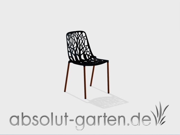 Stuhl Forest Aluminium Holzbeine- schwarz