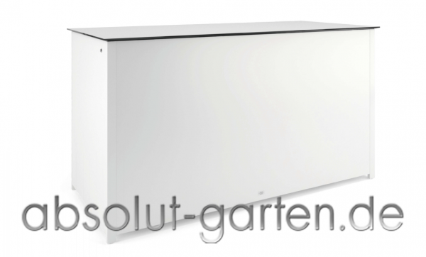 Kissentruhe aus Aluminium matt Strukturlack Aufbewahrungsbox in weiß