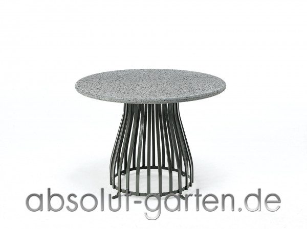 Coffe Table Venexia Loungetisch aluminium grau + lava Stein ardesia