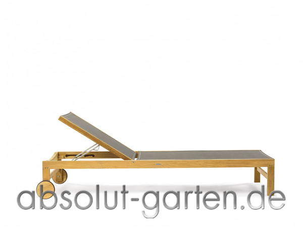 Sunbed Sand Teak/Ethitex Sonnenliege dove grey