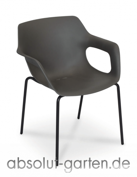 Tempus Sessel Edelstahl anthrazit matt espresso