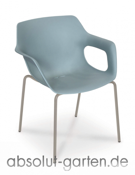 Tempus Sessel Edelstahl greystone matt mint