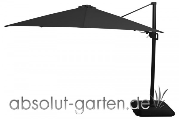 Shadowflex Deluxe Sonnenschirm 300 x 300 cm Hartman Farbe royal grey