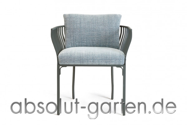 Diningstuhl Venexia Armlehnenstuhl, Aluminium dark green